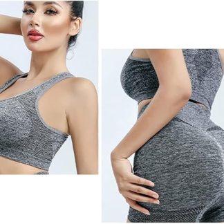Conjunto deportivo mujer 2pcs gris - talla unica